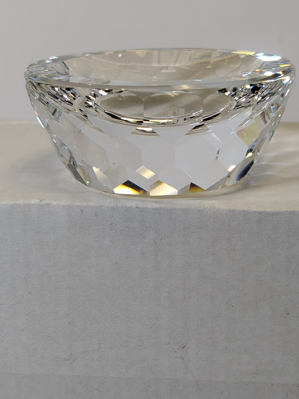 Swarovski Clear Faceted Crystal Bowl